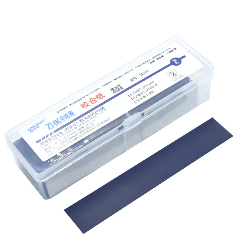 300 fogli/scatola strisce di carta articolate dentali rosse/blu prodotti per laboratori odontotecnici accessori per lo sbiancamento della cura dei denti