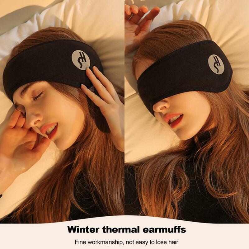 Winter Warm Ear Cover Earmuffs Wear Resistant Solid Color Windproof Thickened 2-in-1 Earmuffs Eye Covers