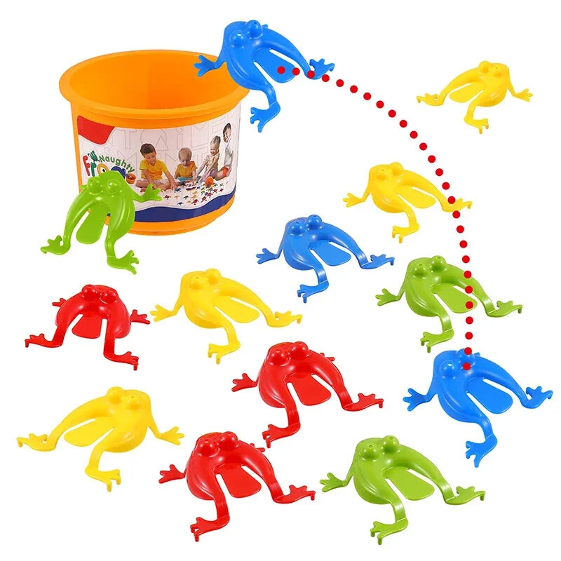 Jumping Frog Toy for Children, Bounce pai-filho, brinquedo de ansiedade para crianças, alívio do estresse sortido, presente de festa de aniversário, 1-20pcs