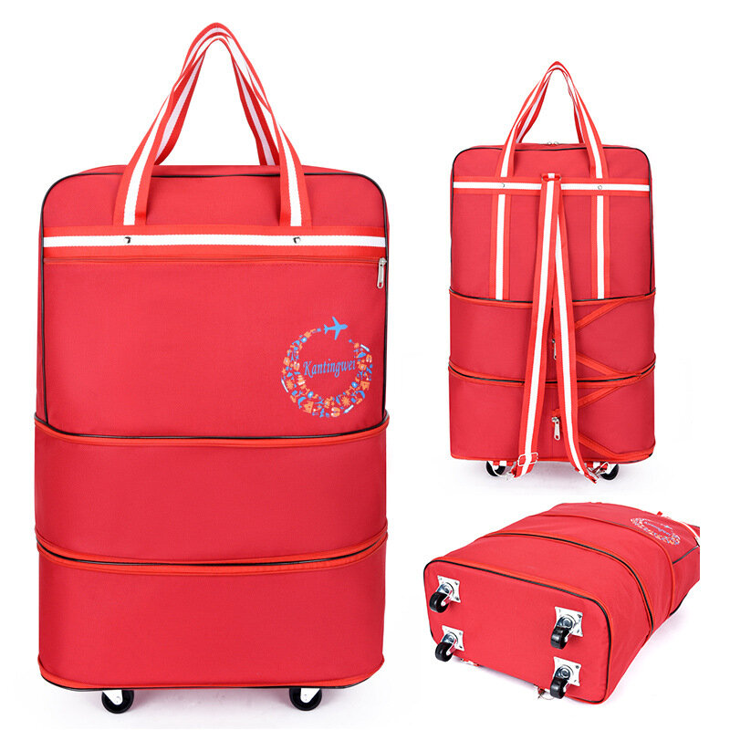 Универсальная сумка для багажа, Складная Водонепроницаемая Дорожная сумка из ткани Оксфорд для хранения багажа на колесах