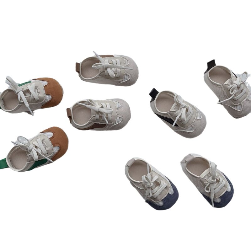 حذاء طفل على الطراز الكوري ، نعل ناعم داخلي ، مانع للإنزلاق ، قماش كلاسيكي ، طفل ، أطفال ، أولاد ، ربيع وصيف