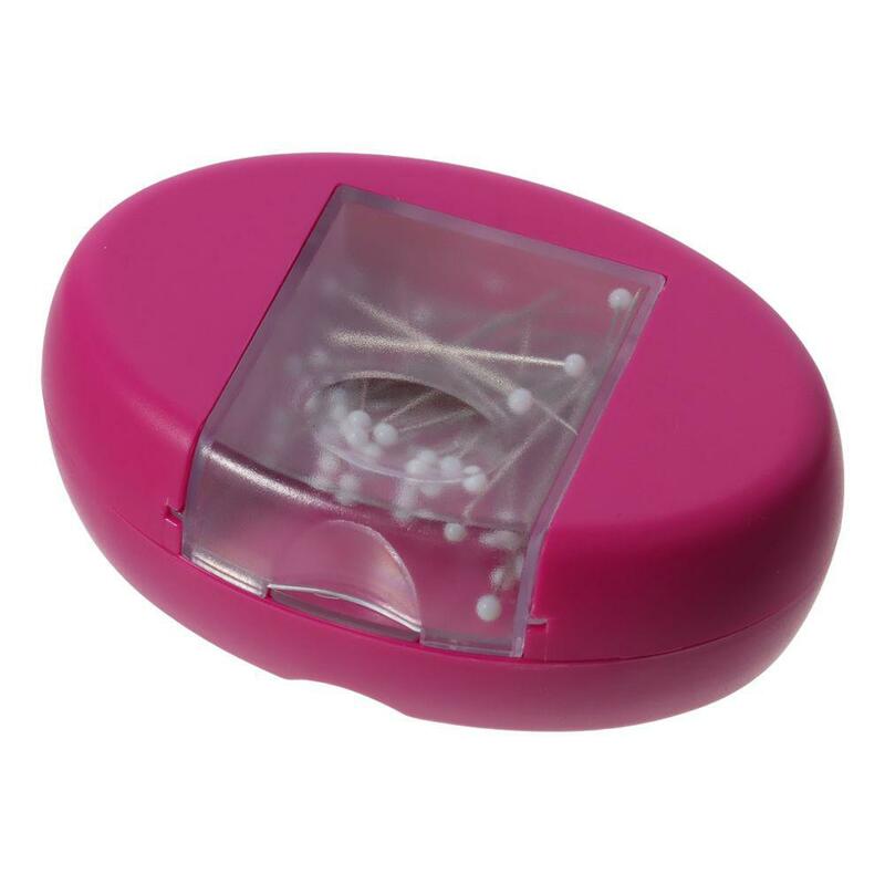 Alfileres magnéticos de plástico, accesorios de costura, alfileres con cabeza de color rosa y rojo, herramientas de costura