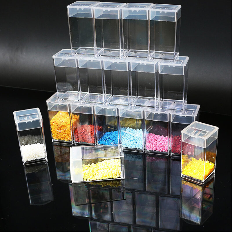 32/44/64/84/120Grid Box Square Shaped Bottle Diamond Painting Tools Accessories Storage Beads Container Drill storage box