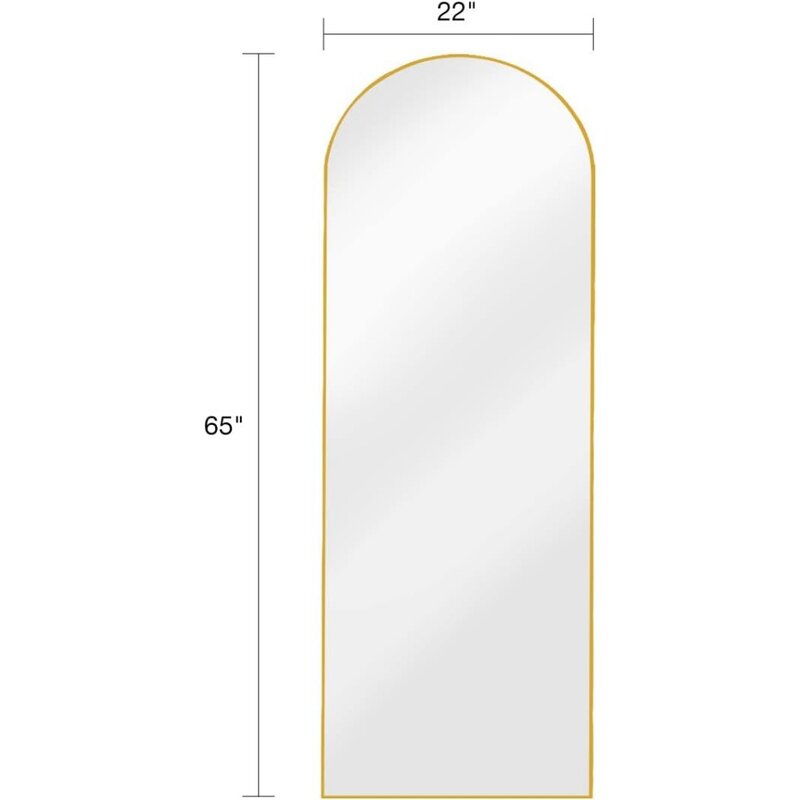 floor mirror, Full length mirror with stand, Arched wall mirror, Full-length mirror, freestanding golden, espejo