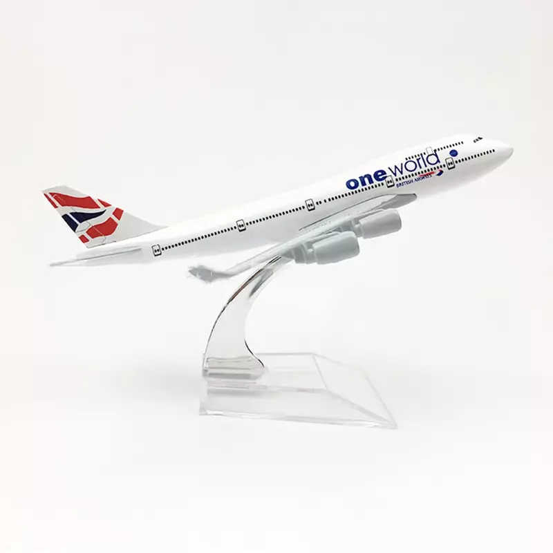 체중계 항공기 B747 영국 원 월드 16cm 합금 비행기 보잉 747 모델 장난감, 어린이 수집용 선물, 1/400
