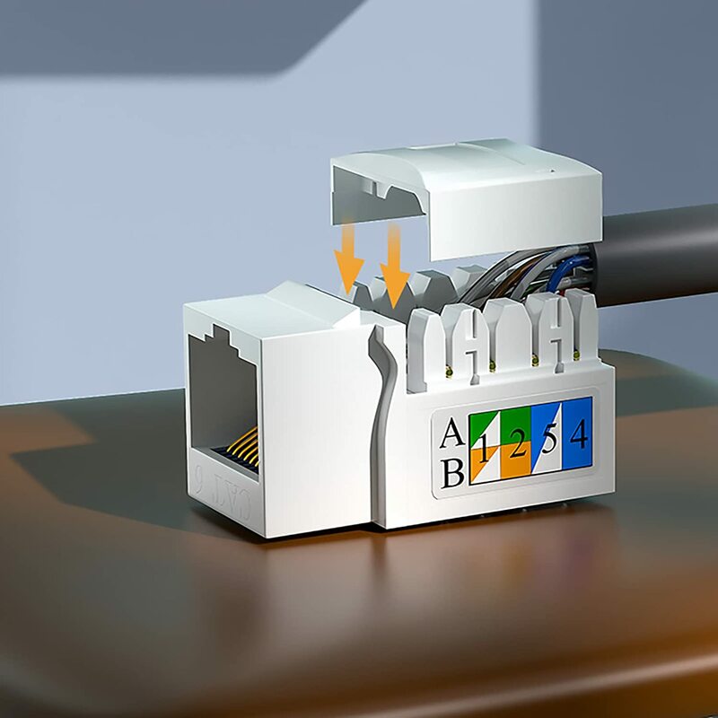 ZoeRax-Prise murale Ethernet RJ45, couremplaçant réseau, blanc, 1 pièce, Catinspectés, Cat6