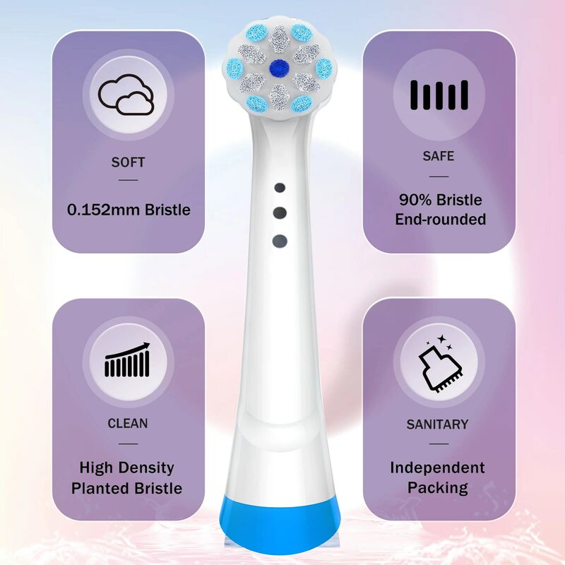 Têtes de brosse à dents électrique UlOscar Clean, compatible avec Oral-B IO 3, 4, 5, 6, 7, 8, 9/10 Series, 16 pièces