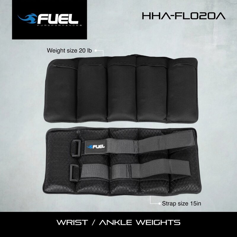 Fuel Pureformance Adjustable Wrist/Ankle Weights, 10-Pound Pair (20 lb total)
