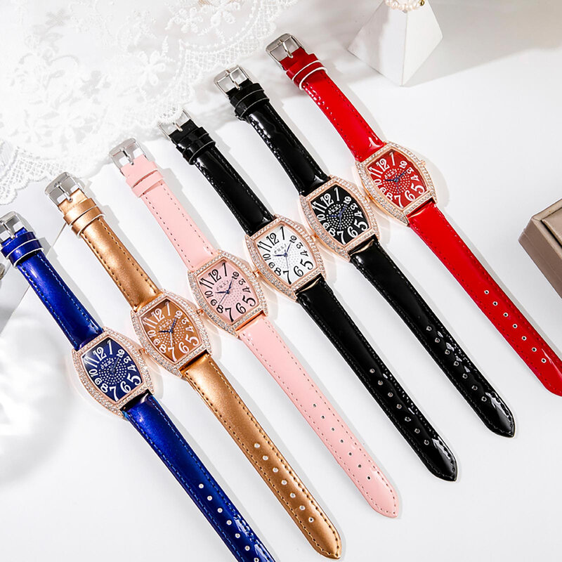 여성을 위한 가벼운 럭셔리 시계, 우아한 스타 스카이 라인석 시계, 여성을 위한 캐주얼 작은 사각형 시계, 무료 배송