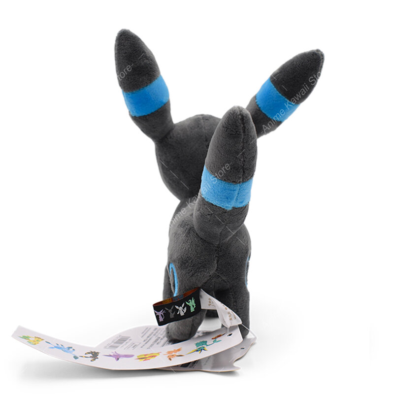 Pokémon Plush brinquedo recheado, Bonecas de desenhos animados, Kawaii Eeveelution, Umbreon brilhante