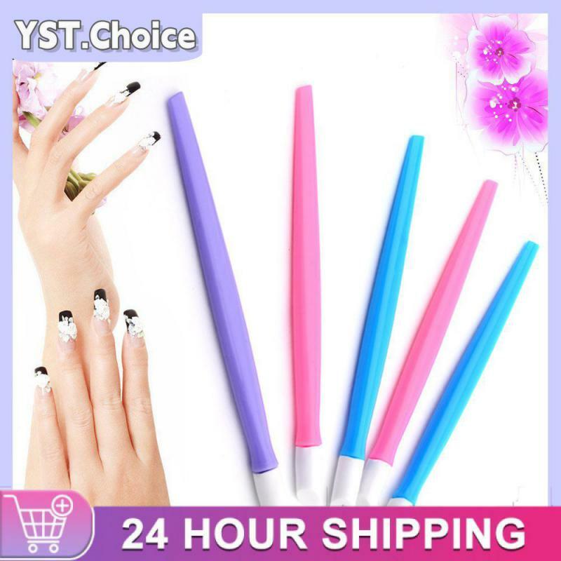 Nail Cuticle Pusher Trimmer Dead Skin Remover Plastic Rubber Professional Nail Art Care Tool Set Manicure Accessories