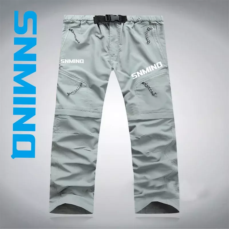 2024 Summer Fishing Pants Men's Elastic Quick Dry Moisture Absorbable Detachable Fishing Pants Breathable Running Bicycle Pants