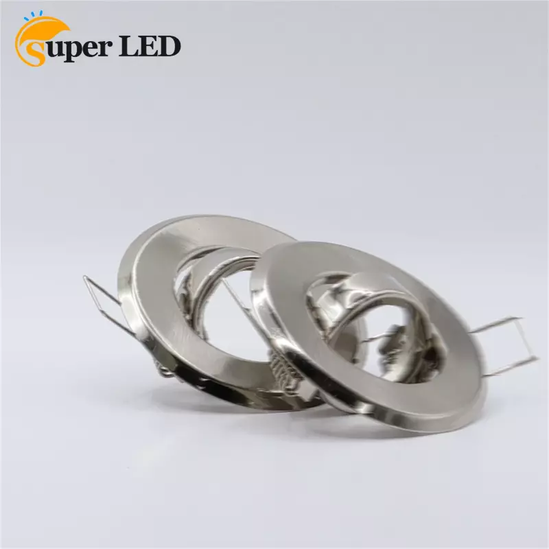 Lamp Holders Round Recessed Led Ceiling Downlight Holder Adjustable Angle Spot Light Frame MR11 Base Down Fitting Fixture