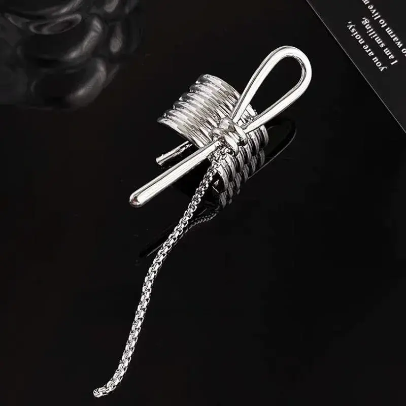 Punk Metal Irregular Knot Hair Claws Clip for Women Fashion Silver Color Low Ponytail Holder Buckle Hair Accessories Headwear