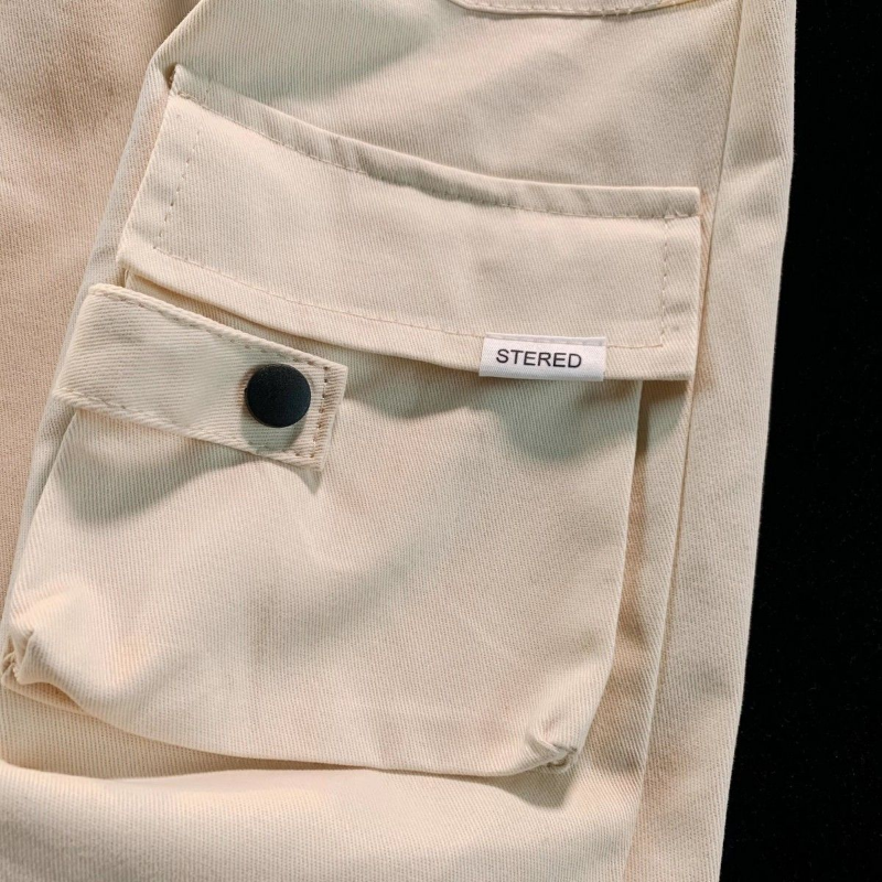 กางเกงขาสั้นผู้หญิง S-3XL กางเกงฤดูร้อนเอว Unisex วัยรุ่นเสื้อผ้าอเมริกันกระเป๋าหลากหลายนักเรียน Minimalist Streetwear