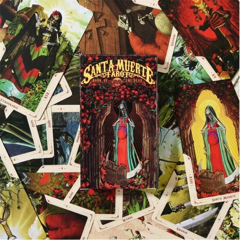 Tarot Card Deck, Santa Muerte Tarot Divination Game Cards, Family Party Board Game Game Cards for Beginner w/ Guidebook NEW