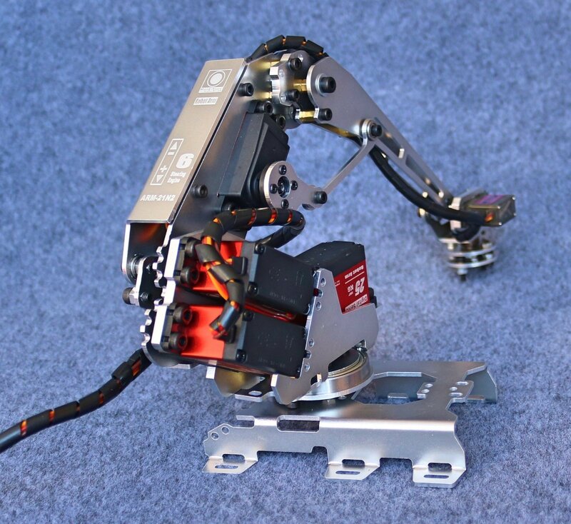 Nuovo modello di Robot industriale con manipolatore multidof a braccio robotico da 6 Dof con Servos da 6 pezzi per Kit braccio a ventosa Arduino giocattolo con stelo fai da te