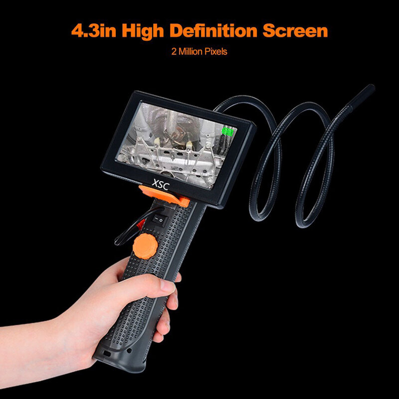 4.3 Inch Lcd Handheld Endoscoop Camera, Waterdichte Buis Industriële Borescope Videoscoop Met 200Cm
