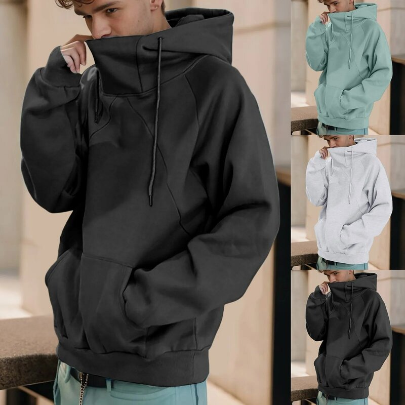 Men's New York Letter Graphic Printing Long Sleeve Round Neck Tops Loose Casual Fashionable Male Hoodless Sweatshirts