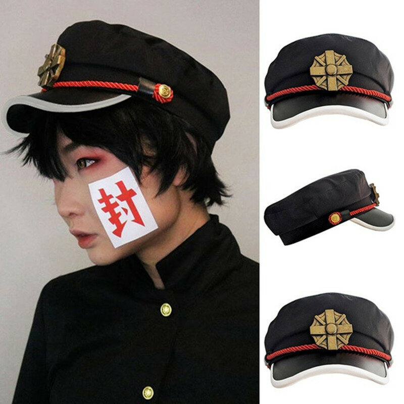 Anime toaleta hanako-kun Yugi Amane Cosplay kapelusz toaleta związany w stylu marinistycznym Hanako kun kostium z czapką rekwizyty