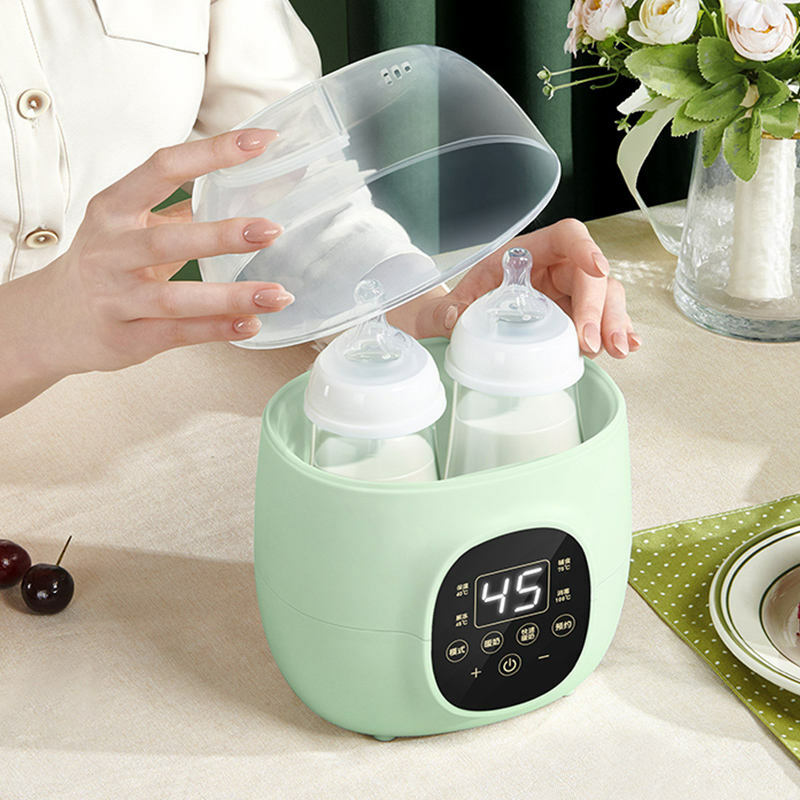 Double Baby Bottle Aquecedor com Temporizador, Fast Milk Bottle Aquecedor para Gêmeos, Leite materno e Fórmula