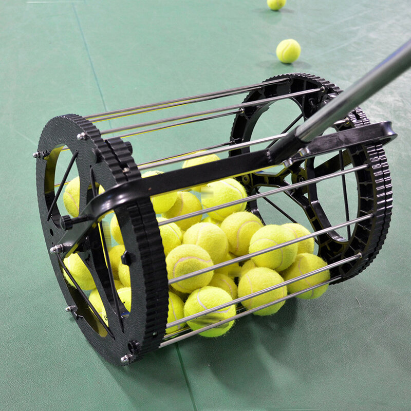 Tennis Ball Picker Collector, Long Handle Telescopic Ball Trainer, Pickup Basket Container, Picking Collecter