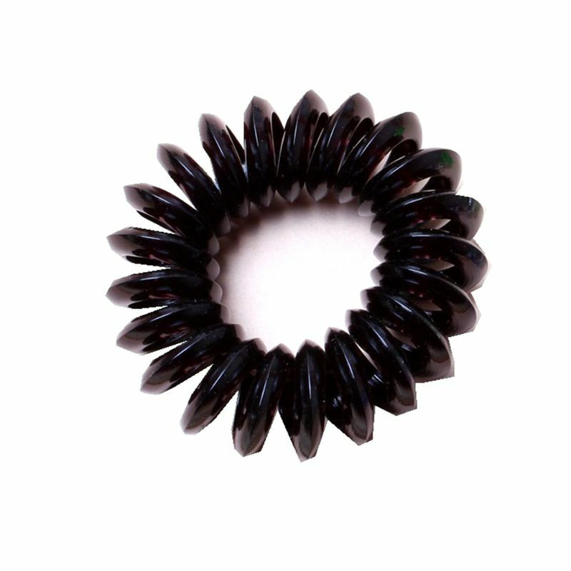 Women Girls Small Plastic Spiral Hair Ties Rope Telephone Wire Traceless Coil Gl