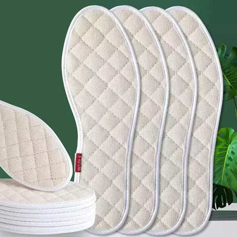 4 Stück Baumwolle Deodorant Einlegesohlen leichte Schuhe Pads absorbieren Schweiß atmungsaktive Bambus Holzkohle dünne Sport Einlegesohle für Männer Frauen