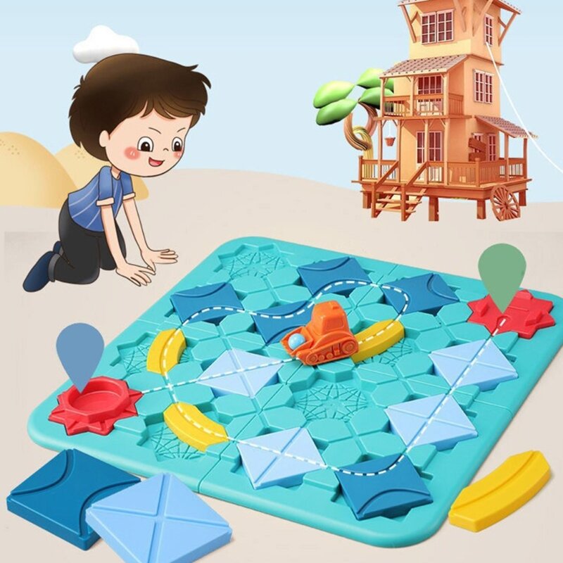 Сложная игрушка-головоломка «Дорожный лабиринт» для детей. Развивает навыки решения проблем и наблюдения. Замечательно подходит
