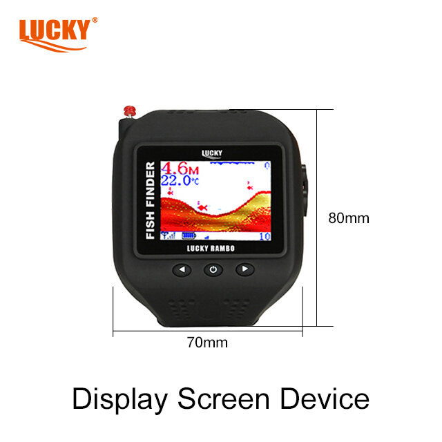 Lucky Sonar buscador de peces portátil, Wifi, FF518, pantalla de matriz de puntos de color de 1,7 pulgadas, Sensor inalámbrico tipo W