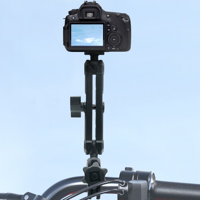 Suporte montagem para câmera bicicleta, suporte para guidão câmera motocicleta para câmeras ação, montagem com