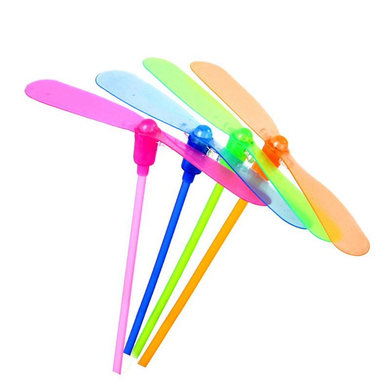 20pcs Flying Hand Helicopter Glowing LED Light- Copter Dragonfly Hand Rub Propeller Hand Flying for Children Gifts ( )