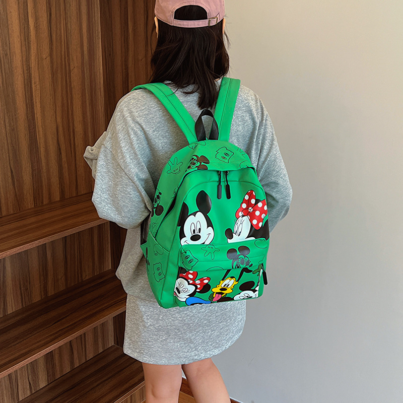 Disney-mochila escolar de Mickey Mouse para hombre y mujer, mochila ligera y de gran capacidad con dibujos animados para niños