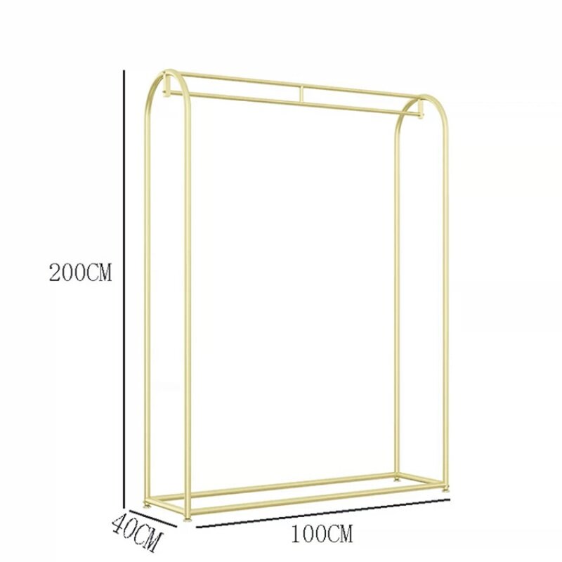 Custom new design boutique clothing display rack gold clothing display rack