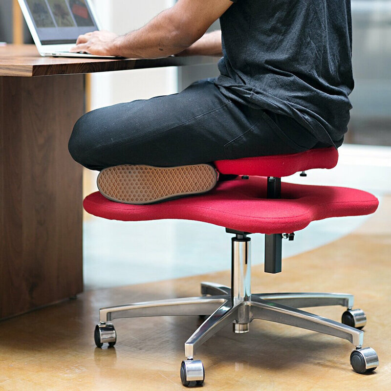 Chaise à jambes croisées pour bureau d'ordinateur, tabouret de singe pour dortoir, assise assise sans être assise, facile à squat