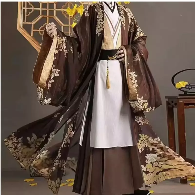 Genshin Zhongli Cosplay impact pakaian pria lentera cosplay hanfu Tiongkok bersinar dalam shadow portable boy student dewasa hanfu