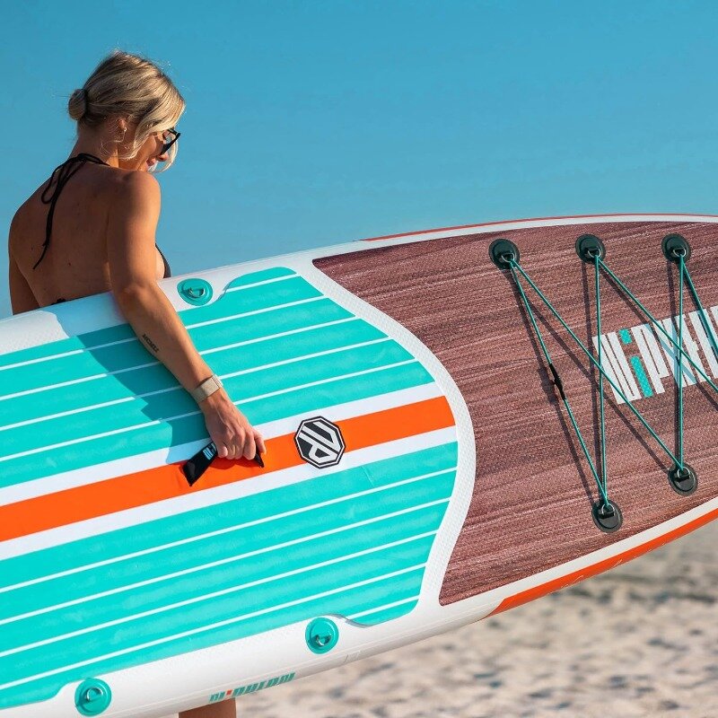 Opblaasbare Stand Up Paddle Board Met Sup Accessoires, Anti-Slip Eva Dek, 10 '6 ''Opblaasbare Paddle Boards Voor Volwassenen