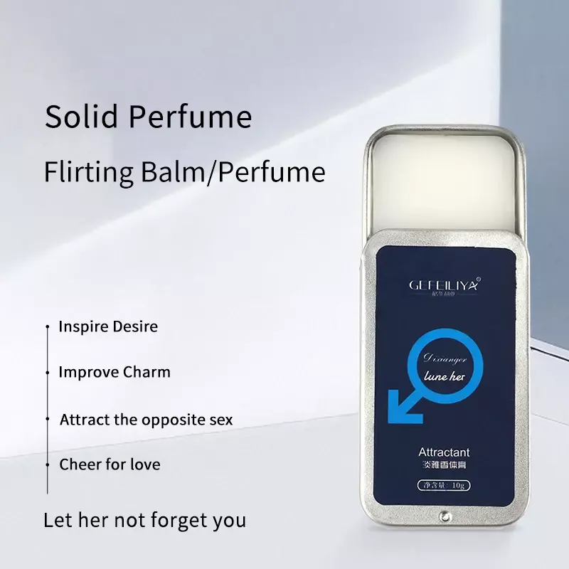 Pheromone Parfum Padat untuk Pria Wanita Balsem Padat Wanita Parfum Wanita Tahan Lama Aroma Bunga Segar Deodoran Antiperspirant