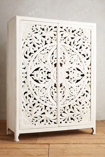 Pastoral Country Carved Flowers Palace Bedroom Retro Furniture