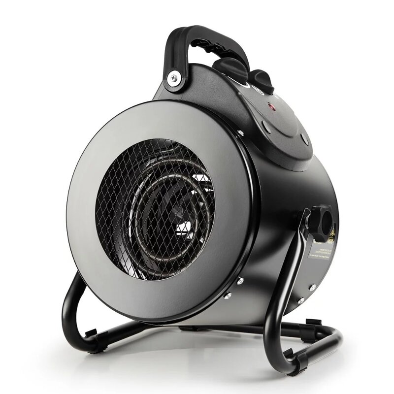Ventilador calentador eléctrico negro con protección contra sobrecalentamiento para invernadero