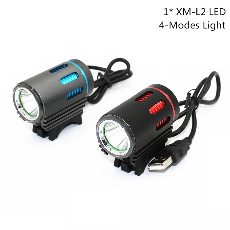 USB Port 6 - 8,4V Charge 1x XM-L2 LED 1200LM LED Headlight Bicycle Light Bike Front Headlamp Lamp