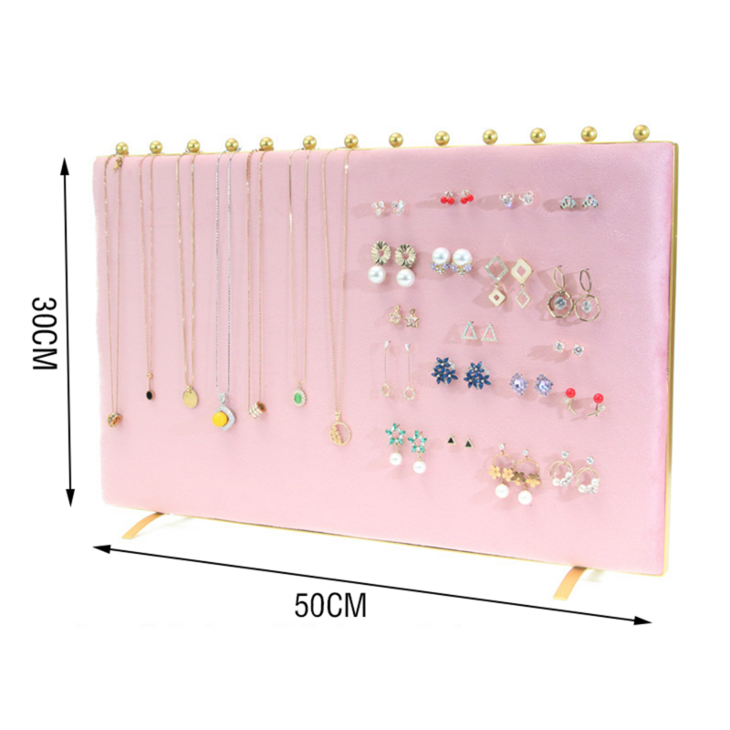 Velvet Jewelry Tray Ring Earrings Bracelet Necklace Display Rack For Women Girl Metal Storage Organizer Jewelry Exhibition Board