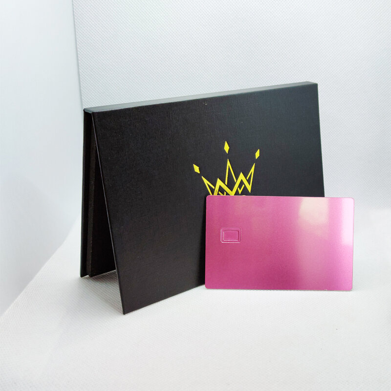 Cartes vierges imprimées au laser avec fentes pour puce et bandes magnétiques, cartes en métal, cadeau, taille de carte de crédit, 0.8mm, 10 pièces