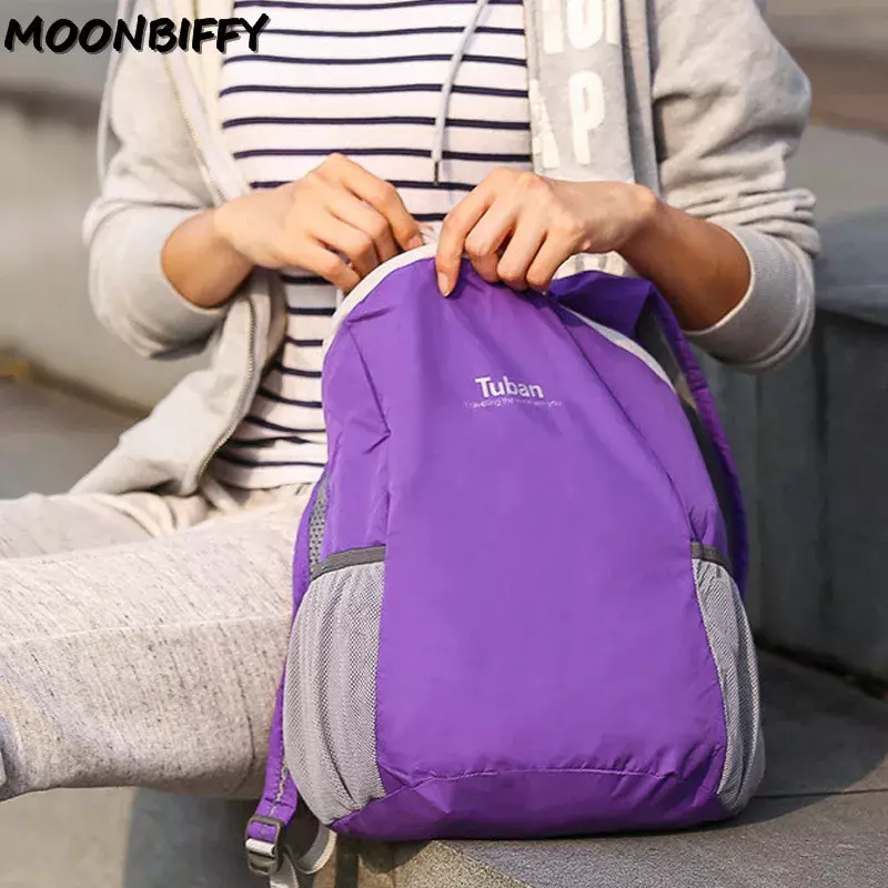 Легкий нейлоновый складной рюкзак, водонепроницаемый складной ранец, Ультралегкая портативная дорожная сумка для мужчин и женщин
