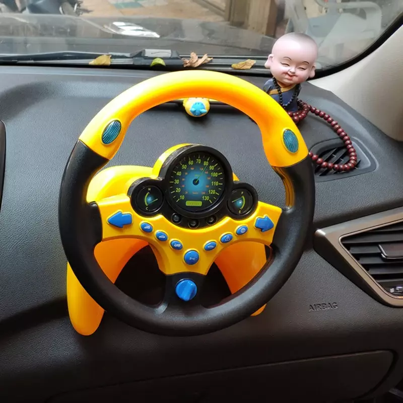 لعبة عجلة قيادة تحاكي كهربائية مع صوت خفيف للأطفال لعربة الأطفال التعليمية المبكرة لعجلة القيادة ألعاب صوتية