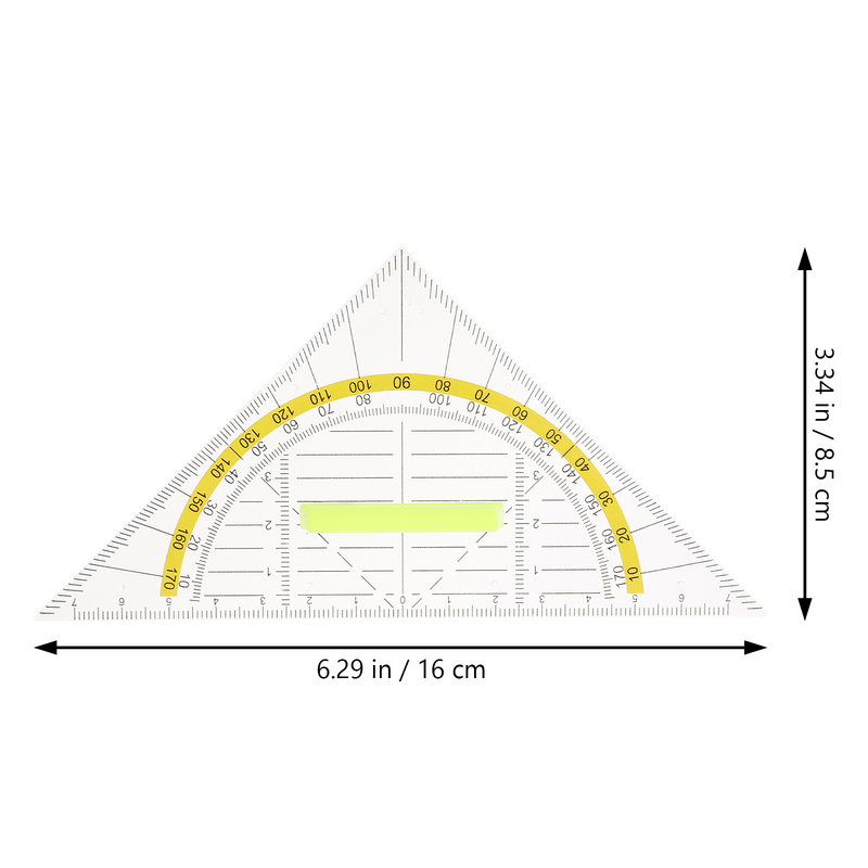 Réguas De Geometria De Plástico Ferramentas, Réguas De Triângulo De Desenho, Réguas De Medida, 5Pcs