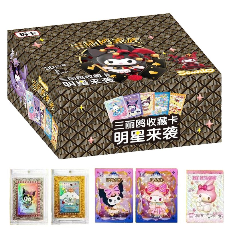 Cartão Sanrio genuíno para crianças, personagens bonitos dos desenhos animados quentes, Hello Kitty, coleção limitada rara do jogo, brinquedos da tabela da família