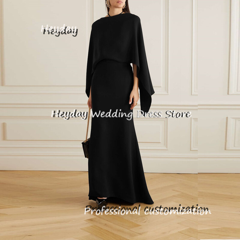 Женское вечернее платье Heyday, классическое ТРАПЕЦИЕВИДНОЕ ПЛАТЬЕ из крепа с открытой спиной, со шлейфом и перьями, для торжественных случаев и вечеринок, 2024