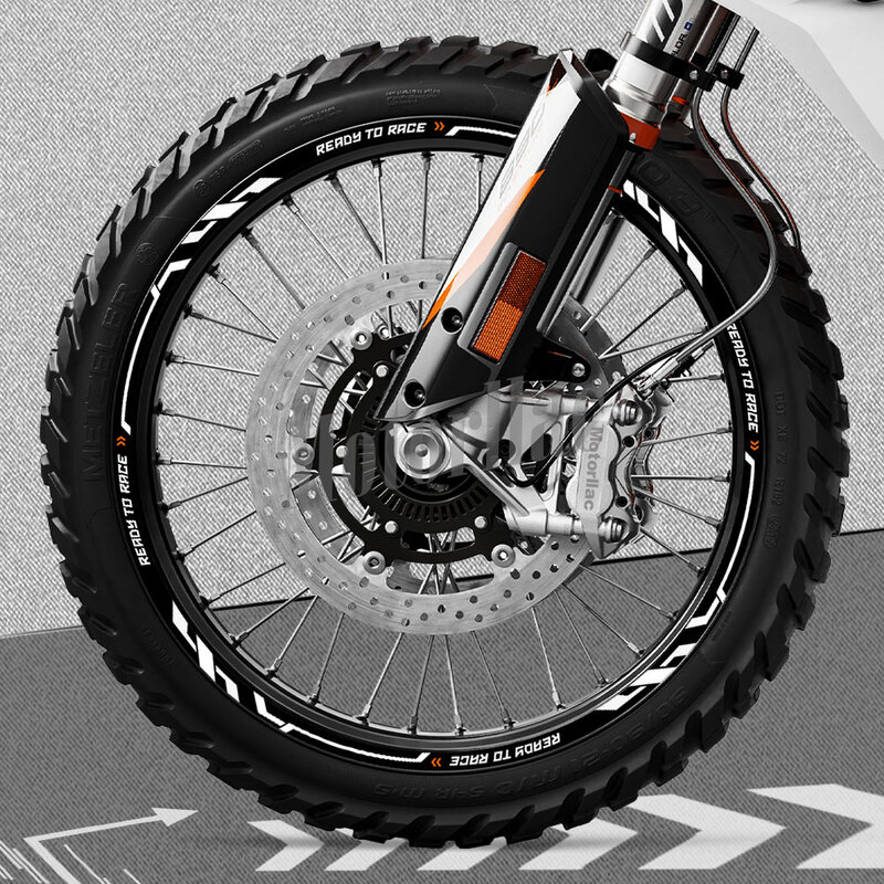 ل KTM 1290 سوبر مغامرة 390 690 790 890 1190 2023 عاكسة دراجة نارية عجلة ريم الشريط ملصق مائي مقاوم للماء Accessori