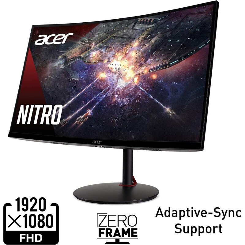 Nitro XZ270 Xbmiipx 27 "1500R zakrzywiony Full HD (1920x1080) VA Monitor gamingowy Zero-Frame z synchronizacją adaptacyjną